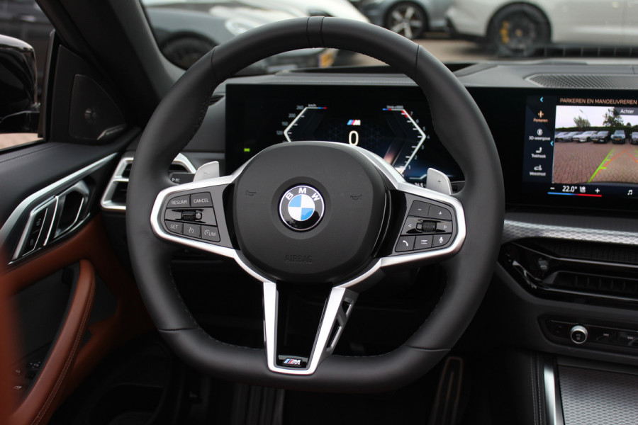 BMW 4 Serie Cabrio 430i xDrive M Sport Pro / Trekhaak / 360Camera / Individual Leder / Head-up / 18'' / Nekverwarming / Harman Kardon / Windscherm / Stuur+Stoelverwarming / Dodehoek / DAB / Cruise Control