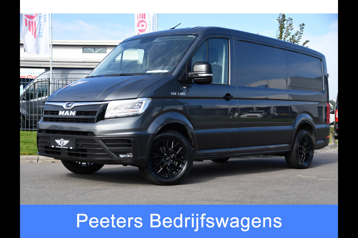 MAN TGE 3.180 35 2.0 L3H2 PB Edition Cruise, Camera, Carplay, LED, 177pk, Automaat, Geveerde stoel, Multimedia, Uniek!