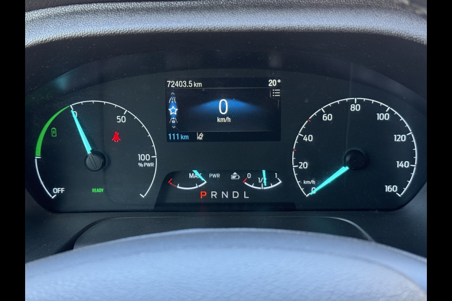 Ford E-Transit 68kWh 184PK L4H3 316km WLTP BEV Snelladen Carplay Climate control Parkeersensoren v+a Stoelverwarming