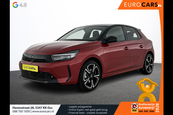 Opel Corsa 1.2 Turbo 136pk Hybrid GS Automaat Navigatie Apple Carplay/Android Auto Camera Parkeersensoren Cruise Control Dodehoek assistent Stoel- en stuurverwarming Full-LED-Matrix-koplamp Airco Lichtmetalen velgen