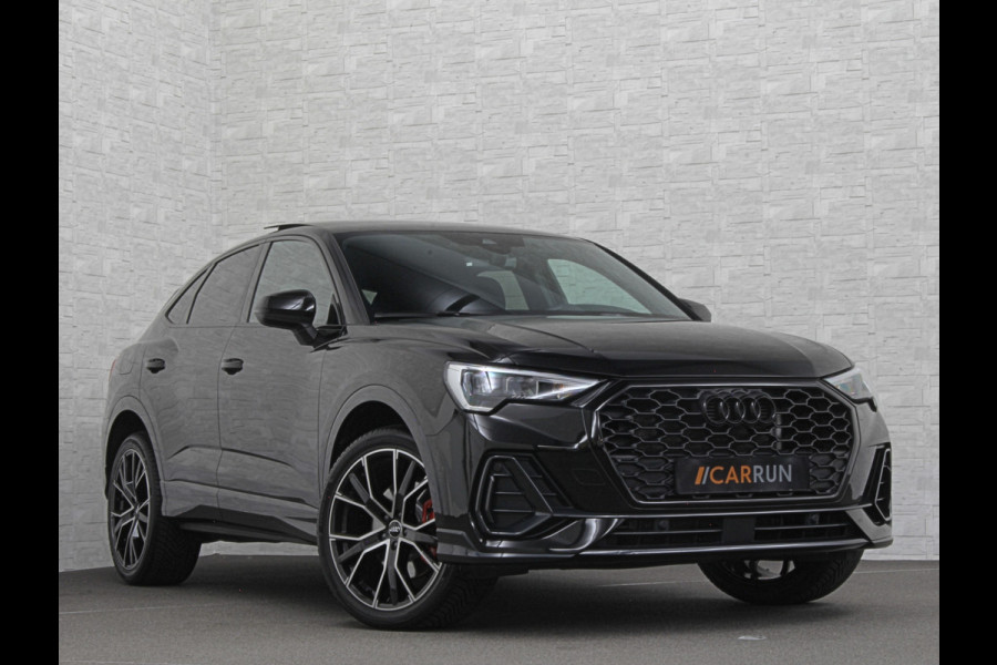 Audi Q3 Sportback 45 TFSI e S-Line | Panorama | ACC | Trekhaak | Carplay | Camera | Black-Optic | Sportstoelen | Stoelverwarming | Navi | MMi+ | Zwarte Hemel | Virtual-Cockpit | Lane Assist | Dodehoek | Getint Glas | Climate Control | Standkachel |
