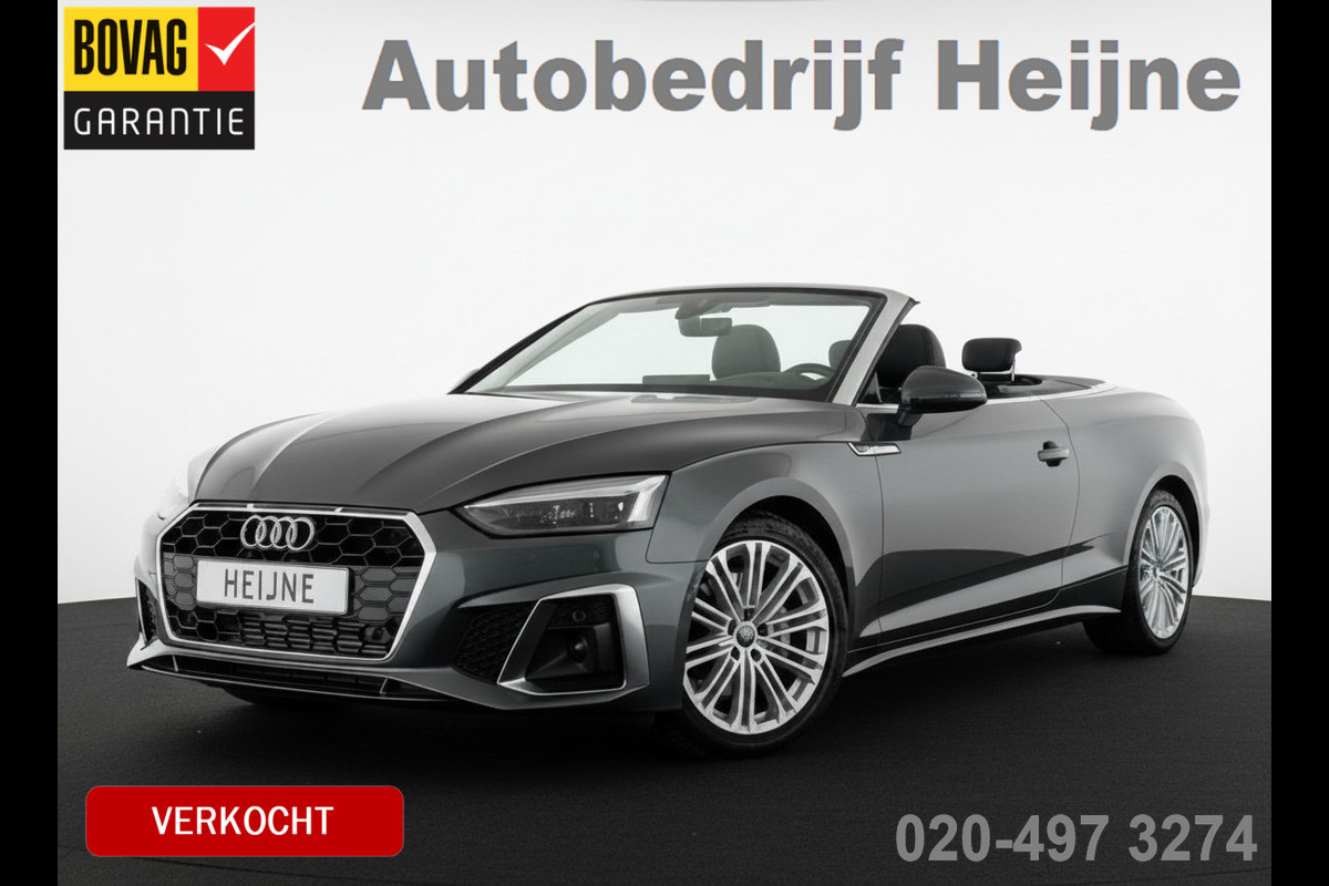 Audi A5 Cabriolet 40 TFSI 204PK S-TRONIC S-LINE SPORT LEDER/CAMERA/CARPLAY****