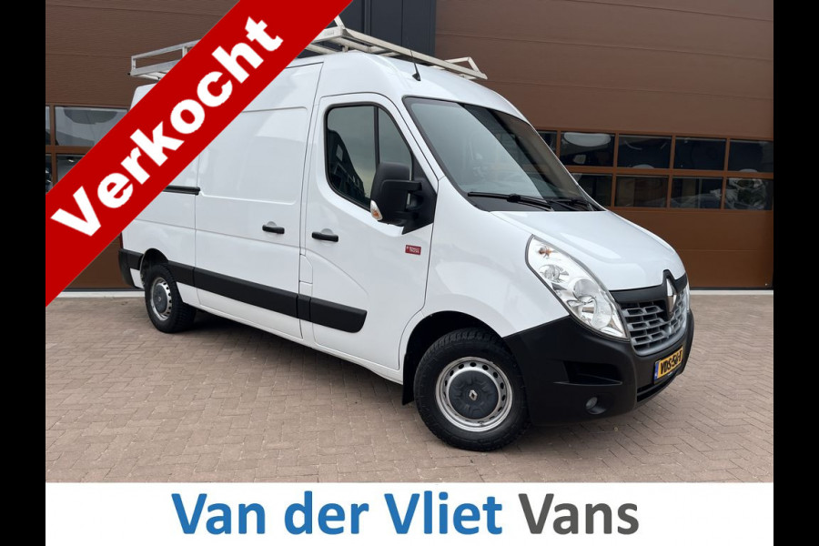 Renault Master T35 2.3 dCi L2H2 3p BPM Vrij! Lease €270 p/m, Imperiaal+Trap, Bedrijfswageninrichting, Navi, PDC, Airco, Trekhaak, Cruise controle, Onderhoudshistorie aanwezig
