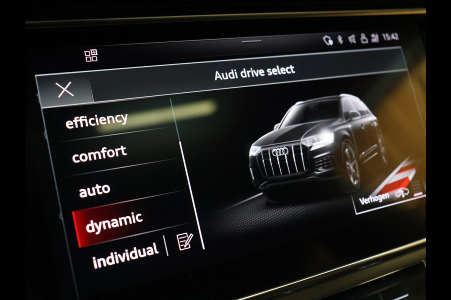 Audi Q7 60 TFSI e quattro Competition [SCHUIFKANTELDAK, APPLECARPLAY, ANDROID, CRUISE CONTROL, STOELVERWARMING, MEMORY SEATS, HEAT UP DISPLAY, DIGITAL DASH, CAMERA, PDC V+A, ELEKTRISCHE ACHTERKLEP, HALF ALCANTARA, NIEUWSTAAT]