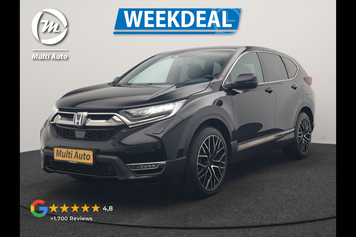 Honda CR-V 2.0 Black Edition MHEV 215pk Dealer O.H | Trekhaak Afn. | Adaptive Cruise | Camera | Lederen Sportstoelen Verwarmd | Keyless | Navigatie | DAB |  20"L.M
