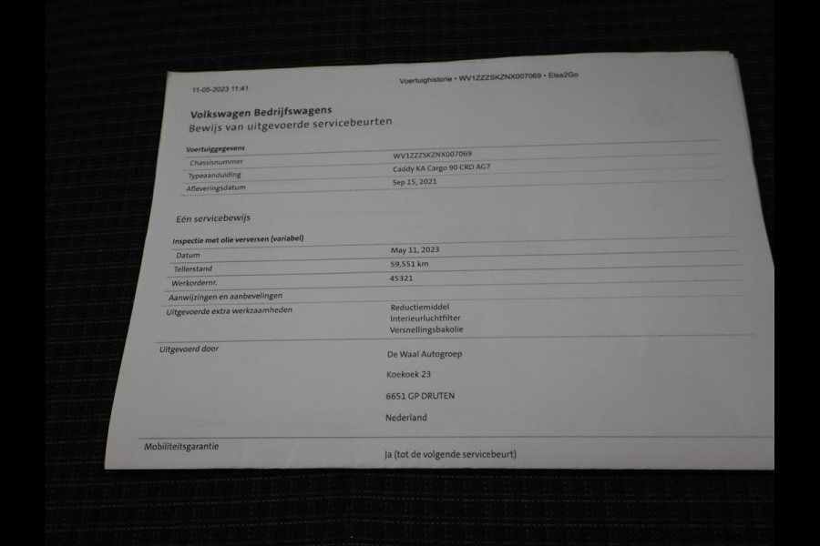 Volkswagen Caddy Cargo 2.0 TDI DSG AUT. 1st EDITION + VIRTUAL COCKPIT | ADAPTIVE CRUISE | TREKHAAK | LED