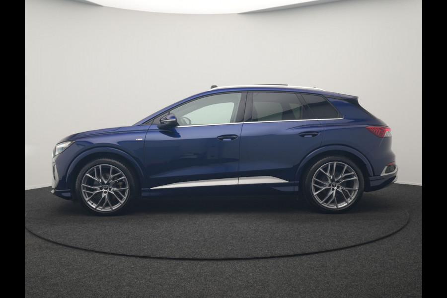 Audi Q4 e-tron 35 2x S Line 55 kWh 170pk | Panodak | Adaptive Cruise | Lederen Sportstoelen & Stuur Verwarmd | Camera | Keyless | 21"L.M | Navigatie | DAB |