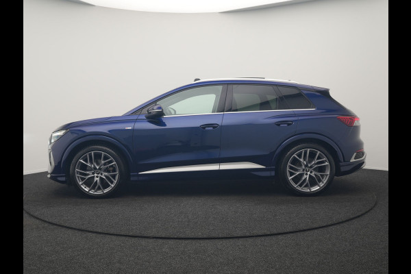 Audi Q4 e-tron 35 2x S Line 55 kWh 170pk | Panodak | Adaptive Cruise | Lederen Sportstoelen & Stuur Verwarmd | Camera | Keyless | 21"L.M | Navigatie | DAB |