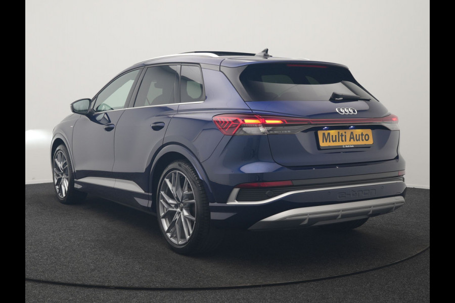 Audi Q4 e-tron 35 2x S Line 55 kWh 170pk | Panodak | Adaptive Cruise | Lederen Sportstoelen & Stuur Verwarmd | Camera | Keyless | 21"L.M | Navigatie | DAB |