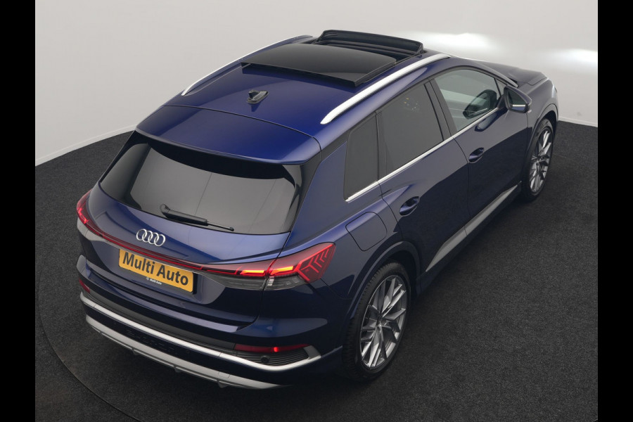 Audi Q4 e-tron 35 2x S Line 55 kWh 170pk | Panodak | Adaptive Cruise | Lederen Sportstoelen & Stuur Verwarmd | Camera | Keyless | 21"L.M | Navigatie | DAB |