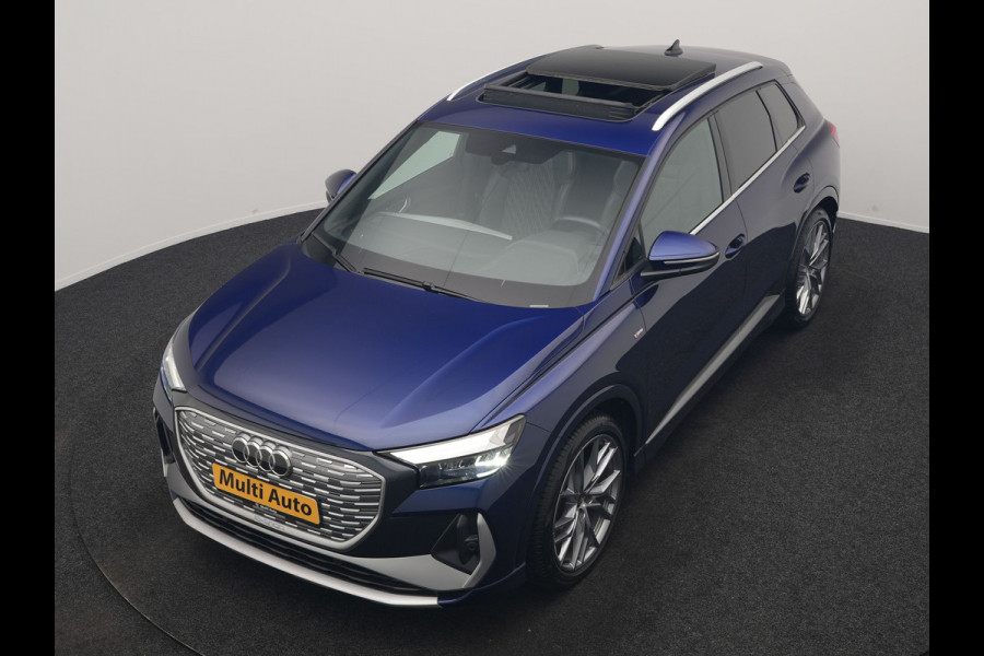 Audi Q4 e-tron 35 2x S Line 55 kWh 170pk | Panodak | Adaptive Cruise | Lederen Sportstoelen & Stuur Verwarmd | Camera | Keyless | 21"L.M | Navigatie | DAB |