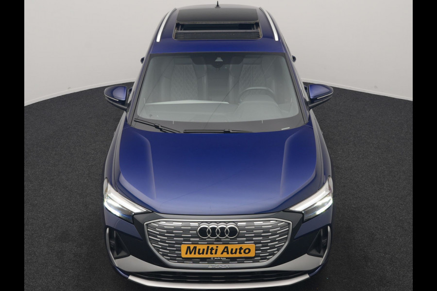 Audi Q4 e-tron 35 2x S Line 55 kWh 170pk | Panodak | Adaptive Cruise | Lederen Sportstoelen & Stuur Verwarmd | Camera | Keyless | 21"L.M | Navigatie | DAB |