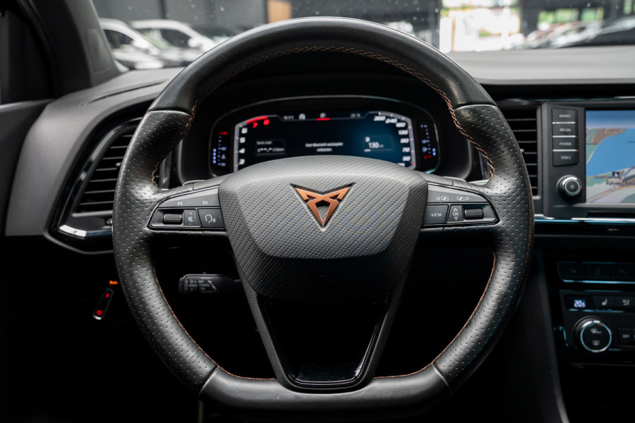 CUPRA Ateca 2.0 TSI 4DRIVE Panodak Virtual 360° Camera Leer/ Alcantara bekleding Navi ACC Climate C. Elektr. bedienbare achterklep PDC LM velgen Beats Audio systeem Elektr. bedienb. trekhaak