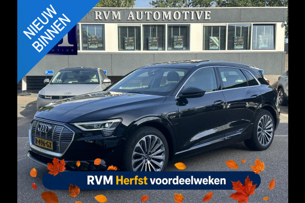 Audi e-tron 55 quattro Advanced edition Plus 95 kWh SOH 93% | MEM. STOEL | ELEK. STOELEN | ACHTERUITRIJ CAMERA | STOEL VERWARMING | 21'' WIELEN | RIJKLAAR MET 12 MND BOVAG GARANTIE | AFNM. TREKHAAK | PANO | SCHUIFDAK |