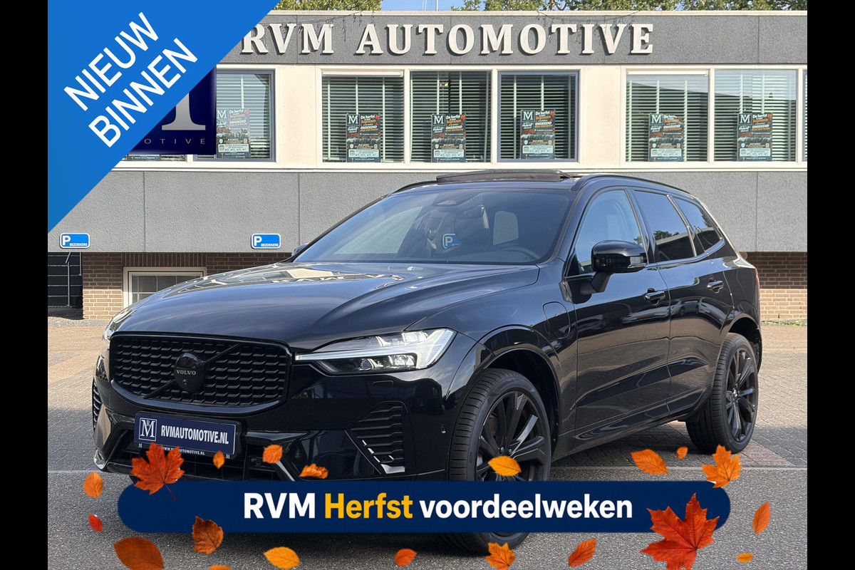 Volvo XC60 2.0 T6 Plug-in hybrid AWD Plus Black Edition NAPPALEDER + STOELVENTILATIE| HARMAN KARDON| PANO| 360 CAMERA| MEMORY STOELEN|