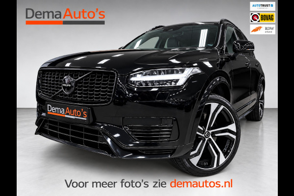 Volvo XC90 2.0 T8 Recharge R-DESIGN 7P BLACK-LINE 22'' L-RANGE LEDER/H-UP/M+KOELING-STOELEN/360CAM/ADAPT-CRUISE///