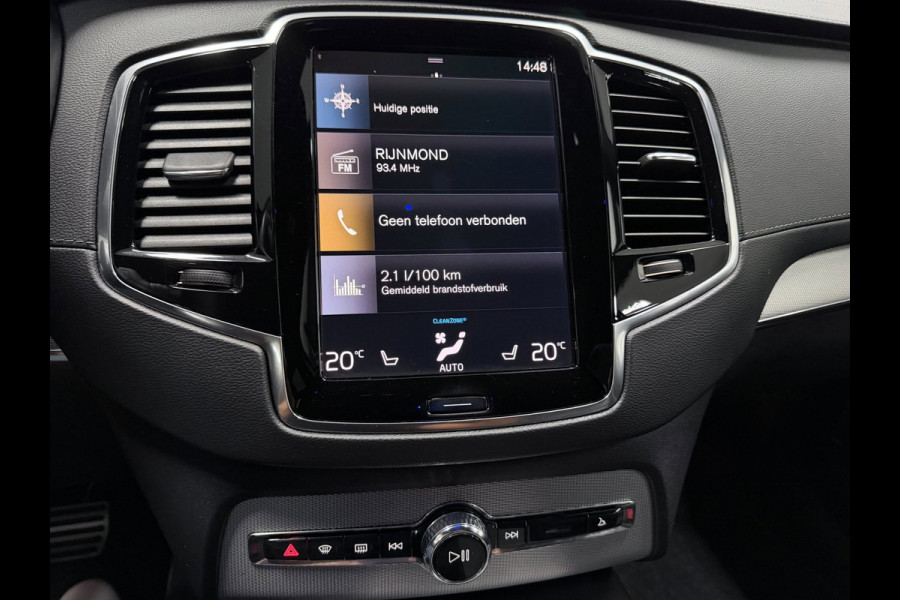 Volvo XC90 2.0 T8 Recharge R-DESIGN 7P BLACK-LINE 22'' L-RANGE LEDER/H-UP/M+KOELING-STOELEN/360CAM/ADAPT-CRUISE///