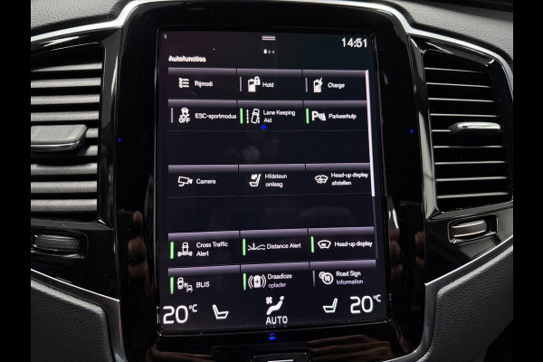 Volvo XC90 2.0 T8 Recharge R-DESIGN 7P BLACK-LINE 22'' L-RANGE LEDER/H-UP/M+KOELING-STOELEN/360CAM/ADAPT-CRUISE///