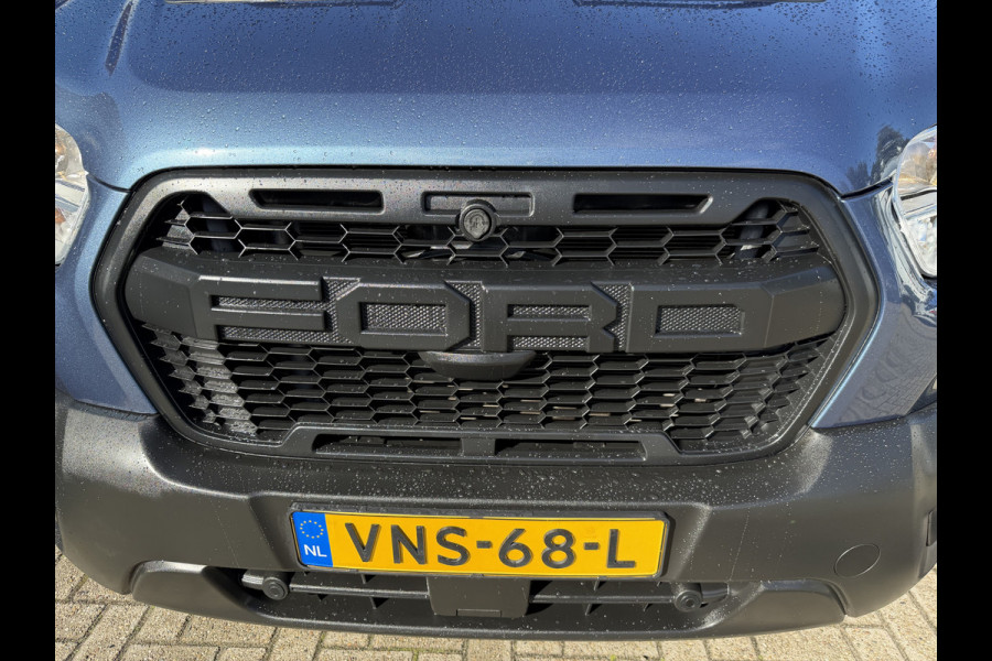 Ford Transit 350 2.0 TDCI 170pk L3H2 DC 5 persoons Trend / vaste prijs rijklaar € 25.950 ex btw / euro 6 / bpm vrij / lease vanaf € 424 / raptor grille / blauw metallic / trekhaak 2500 kg