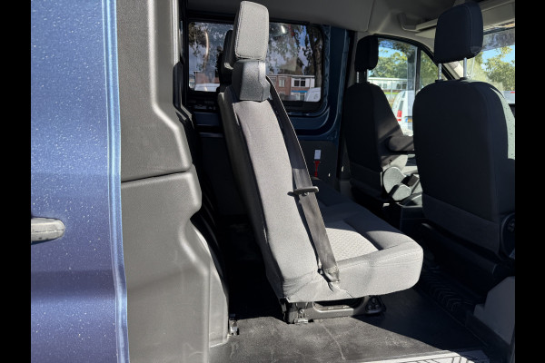 Ford Transit 350 2.0 TDCI 170pk L3H2 DC 5 persoons Trend / vaste prijs rijklaar € 25.950 ex btw / euro 6 / bpm vrij / lease vanaf € 424 / raptor grille / blauw metallic / trekhaak 2500 kg