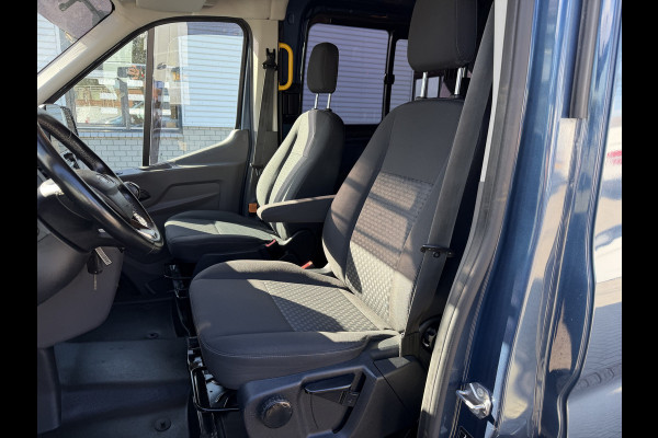 Ford Transit 350 2.0 TDCI 170pk L3H2 DC 5 persoons Trend / vaste prijs rijklaar € 25.950 ex btw / euro 6 / bpm vrij / lease vanaf € 424 / raptor grille / blauw metallic / trekhaak 2500 kg