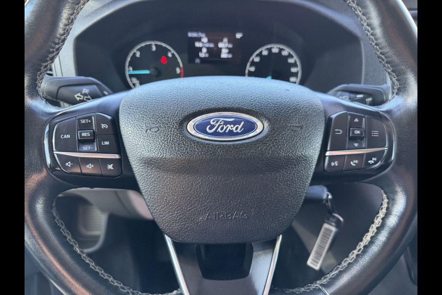 Ford Transit 350 2.0 TDCI 170pk L3H2 DC 5 persoons Trend / vaste prijs rijklaar € 25.950 ex btw / euro 6 / bpm vrij / lease vanaf € 424 / raptor grille / blauw metallic / trekhaak 2500 kg