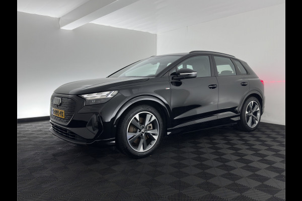 Audi Q4 e-tron 40 S edition 77 kWh (3-Fase-11kW) (INCL.BTW) *HEAT-PUMP | LEATHER-FABRIC | MATRIX-LED | ADAPTIVE-CRUISE | CAMERA | DIGI-COCKPIT | KEYLESS | AMBIENT-LIGHT | AUDI-SOUND | NAVI-FULLMAP | PRIVACY-GLASS | ECC | PDC | 20''ALU*