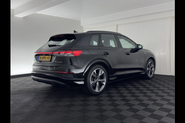 Audi Q4 e-tron 40 S edition 77 kWh (3-Fase-11kW) (INCL.BTW) *HEAT-PUMP | LEATHER-FABRIC | MATRIX-LED | ADAPTIVE-CRUISE | CAMERA | DIGI-COCKPIT | KEYLESS | AMBIENT-LIGHT | AUDI-SOUND | NAVI-FULLMAP | PRIVACY-GLASS | ECC | PDC | 20''ALU*