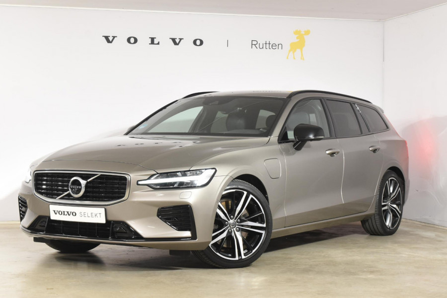 Volvo V60 T8 Twin Engine 390PK Automaat AWD R-Design / Adaptive Cruise Control / 360 Camera / Harman Kardon / Stoel- en stuurverwarming / Stoelverwarming achter / Trekhaak elektrisch wegklapbaar / Elektrische stoelen met geheugen