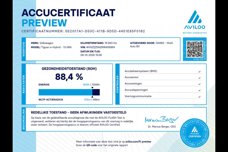 Volkswagen Tiguan 1.4 TSI eHybrid Elegance PHEV 245pk Dealer O.H. | SOH 88,4% | Trekhaak Af Fabriek | Adaptive Cruise | Camera | Alcantara Sportstoelen Massage & Verwarmd | Stuur Verwarmd | Apple Carplay | Navigatie | DAB | Plug In Hybrid |