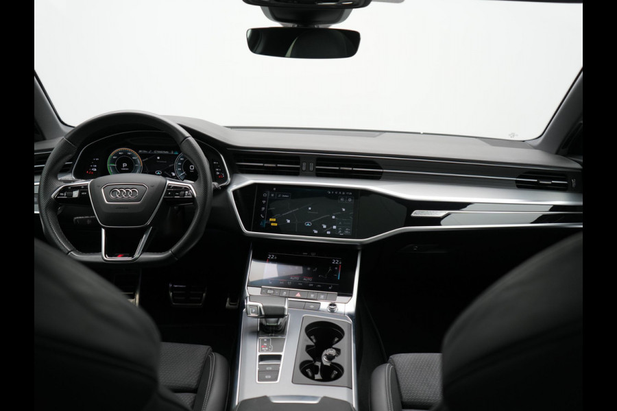 Audi A6 Avant 55 TFSI e Quattro 2x S Line PHEV 367pk Dealer O.H. | Trekhaak Af Fabriek | Panodak | Matrix LED | Alcantara Sportstoelen Memory & Verwarmd | Camera | Keyless | 20"L.M | Navigatie | DAB | Cruise Control | Plug In Hybrid |