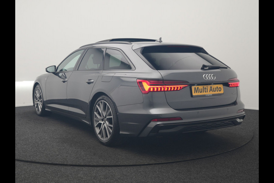 Audi A6 Avant 55 TFSI e Quattro 2x S Line PHEV 367pk Dealer O.H. | Trekhaak Af Fabriek | Panodak | Matrix LED | Alcantara Sportstoelen Memory & Verwarmd | Camera | Keyless | 20"L.M | Navigatie | DAB | Cruise Control | Plug In Hybrid |