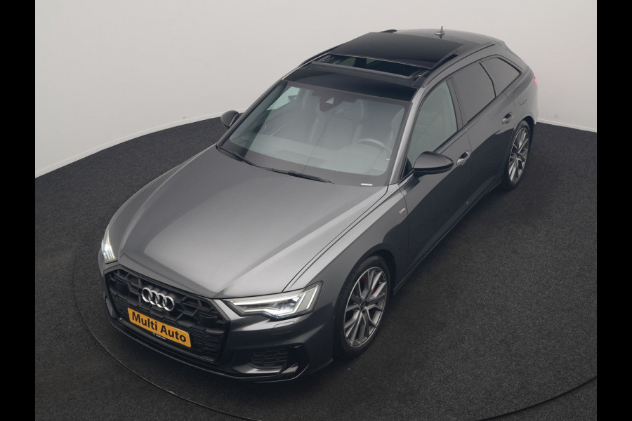 Audi A6 Avant 55 TFSI e Quattro 2x S Line PHEV 367pk Dealer O.H. | Trekhaak Af Fabriek | Panodak | Matrix LED | Alcantara Sportstoelen Memory & Verwarmd | Camera | Keyless | 20"L.M | Navigatie | DAB | Cruise Control | Plug In Hybrid |