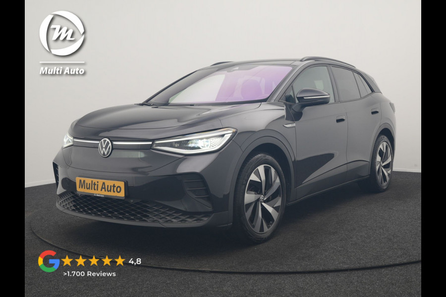 Volkswagen ID.4 Tech 77 kWh 204pk Dealer O.H. | Panodak | Adaptive Cruise | Head Up | 360 Camera | Warmtepomp | IQ Light | Alcantara Sportstoelen Memory & Massage | Stoelen & Stuur Verwarmd | Sfeerverlichting | Keyless | BLIS | 20"L.M |