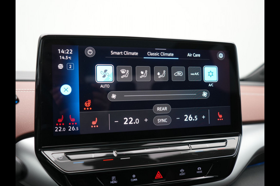 Volkswagen ID.4 Tech 77 kWh 204pk Dealer O.H. | Panodak | Adaptive Cruise | Head Up | 360 Camera | Warmtepomp | IQ Light | Alcantara Sportstoelen Memory & Massage | Stoelen & Stuur Verwarmd | Sfeerverlichting | Keyless | BLIS | 20"L.M |