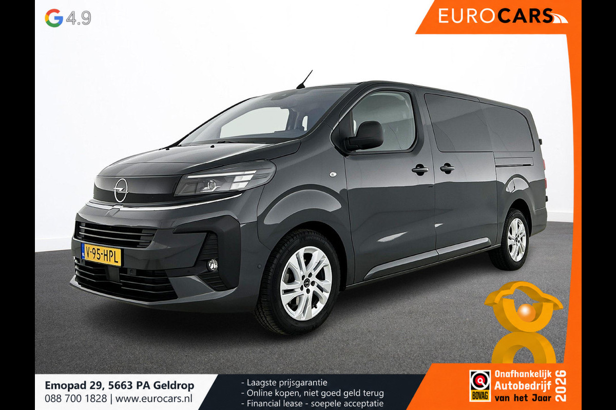 Opel Vivaro 2.0 180PK L3 Automaat Dubbele Cabine 2 schuifdeuren Android Auto/Apple CarPlay Navigatie Keyless Entry&Start Climate Control Camera Cruise Control Houten afwerking laadruimte Trekhaak lichtmetalen velgen