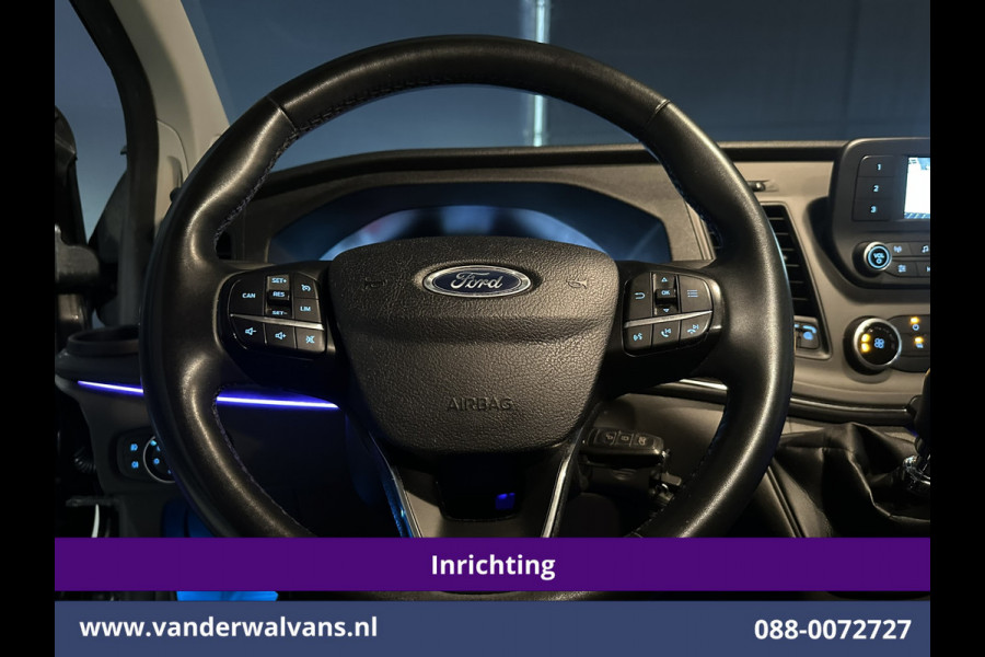 Ford Transit Custom 2.0 TDCI L1H1 Inrichting Euro6 Airco | Camera | LED | Cruisecontrol | Verwarmde voorruit Parkeersensoren, Bijrijdersbank, 2500kg trekvermogen