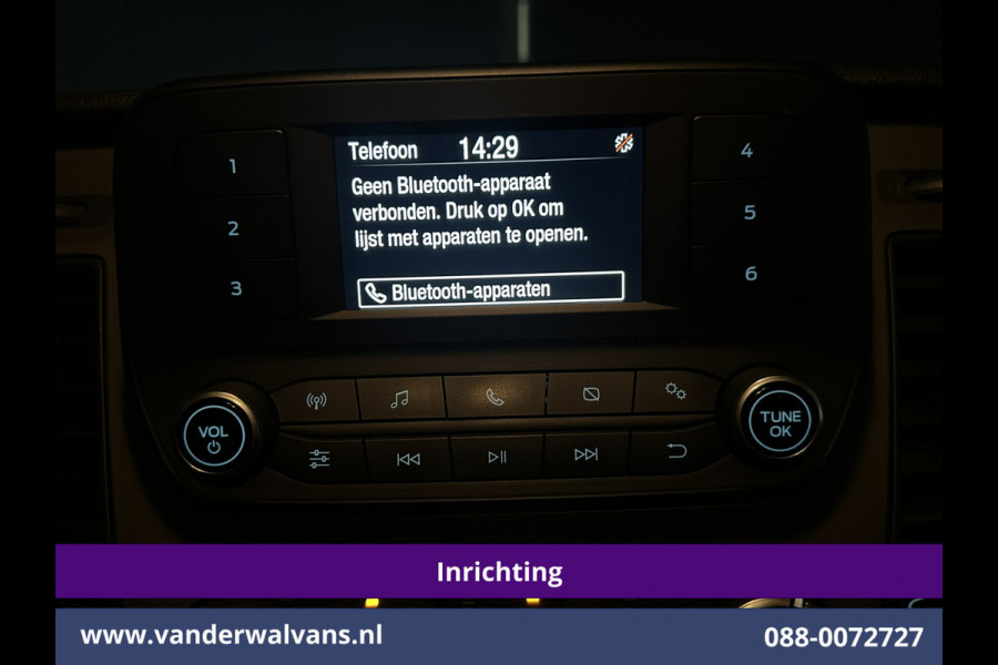 Ford Transit Custom 2.0 TDCI L1H1 Inrichting Euro6 Airco | Camera | LED | Cruisecontrol | Verwarmde voorruit Parkeersensoren, Bijrijdersbank, 2500kg trekvermogen