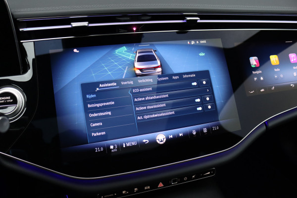 Mercedes-Benz E-Klasse 300 e AMG Line | Luchtvering | Hyperscreen | Achterasbesturing | Burmester | Stoelventilatie | Vlakkenverwarming | Massage | Distronic+ | Digital Light |