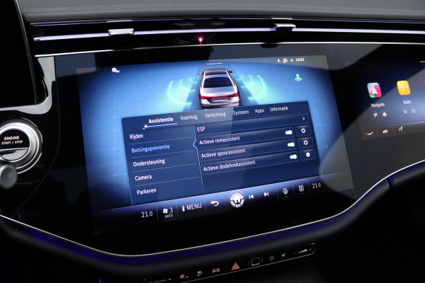 Mercedes-Benz E-Klasse 300 e AMG Line | Luchtvering | Hyperscreen | Achterasbesturing | Burmester | Stoelventilatie | Vlakkenverwarming | Massage | Distronic+ | Digital Light |