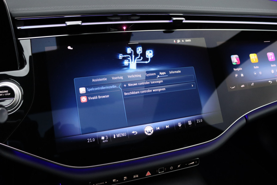 Mercedes-Benz E-Klasse 300 e AMG Line | Luchtvering | Hyperscreen | Achterasbesturing | Burmester | Stoelventilatie | Vlakkenverwarming | Massage | Distronic+ | Digital Light |