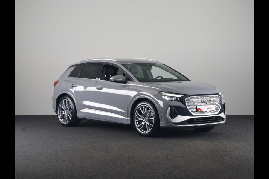 Audi Q4 e-tron 40 Advanced edition 77 kWh 204 pk S-tronic | Private lease vanaf € 824,- per maand | Navigatie | Parkeersensoren (Park assist) | Achteruitrijcamera | Adaptieve cruise control | Sonos geluidssysteem | Lederen bekleding | S-Line (exterieur) |