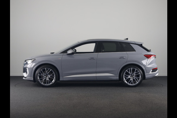 Audi Q4 e-tron 40 Advanced edition 77 kWh 204 pk S-tronic | Private lease vanaf € 824,- per maand | Navigatie | Parkeersensoren (Park assist) | Achteruitrijcamera | Adaptieve cruise control | Sonos geluidssysteem | Lederen bekleding | S-Line (exterieur) |