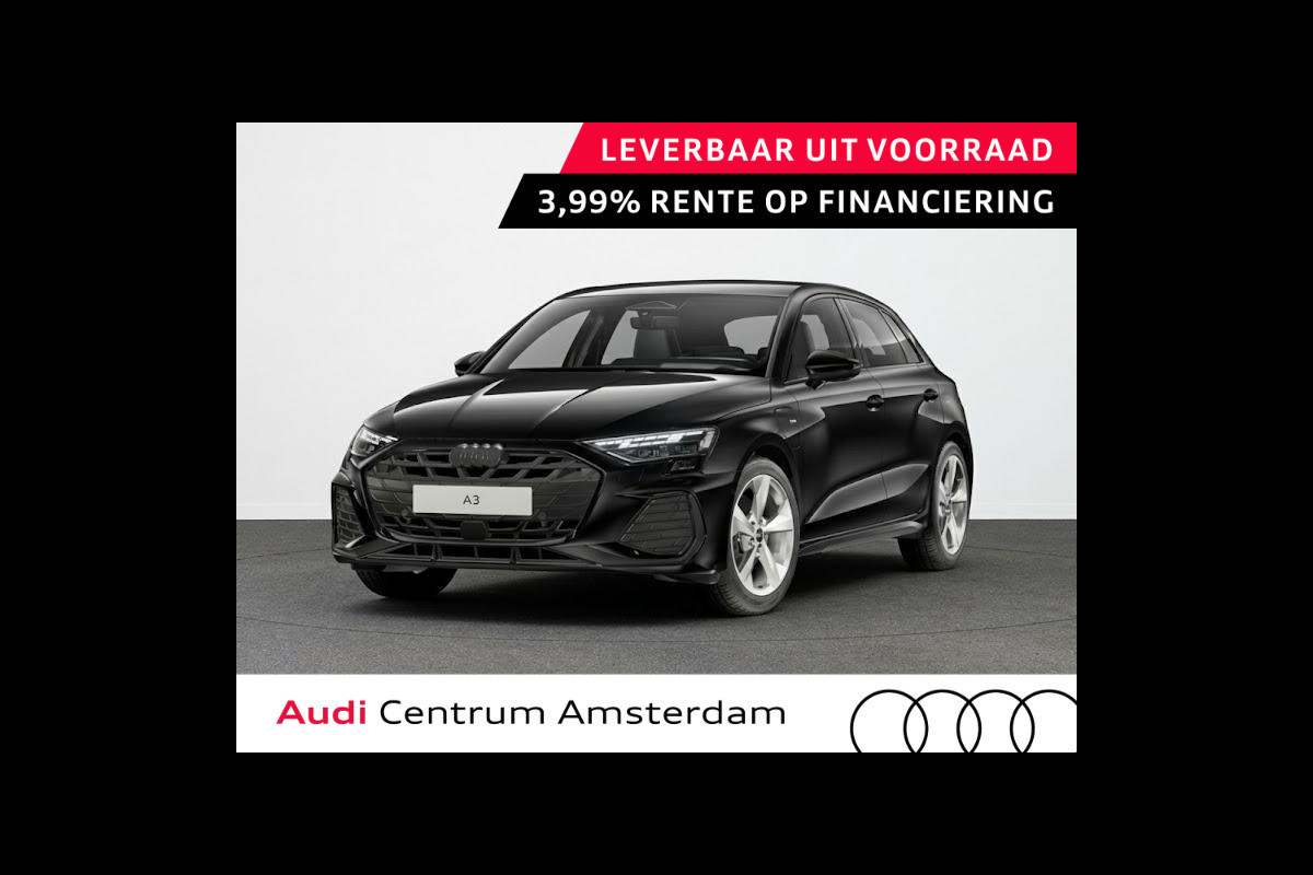 Audi A3 Sportback S edition e-hybrid 204 pk | Techniekpakket plus | Trekhaak | Optiekpakket zwart plus | Warmtewerend glas donker tint |