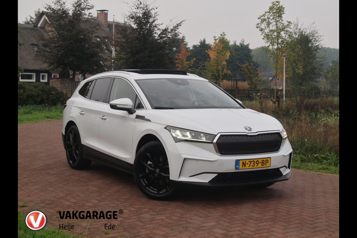 Škoda ENYAQ iV 80 | SOH 91% | Panoramadak | Trekhaak | Camera | Sfeerverlichting | Apple Carplay | NL-Auto |