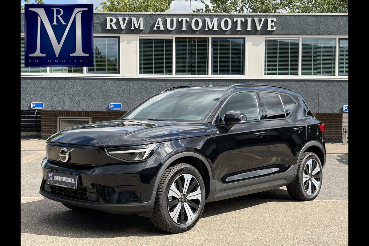 Volvo XC40 Recharge Plus SOH 92%| PILOT ASSIST ACC| ELEKTRISCHE ACHTERKLEP| DODE HOEK SENSOR |WARMTEPOMP| STOEL + STUURVERWARMING| ACHTERUITRIJCAMERA| RIJKLAAPRIJS INCL. 12 MND BOVAG GARANTIE|