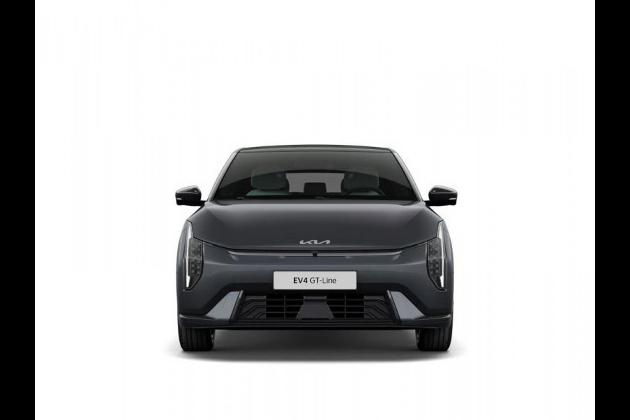 Kia EV4 GT-Line 81.4 kWh | Direct leverbaar! | Navi. | Clima. | Adapt. Cruise. | Stoel&Stuur Verwarming | Achteruitrijcamera | Dodehoekassistentie | Glazen Schuif-/Kanteldak | Harman Kardon | GT-Line Vegan Lederen Stoelbekleding