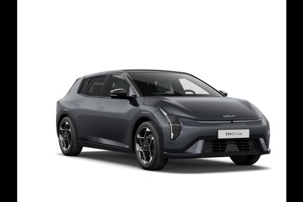 Kia EV4 GT-Line 81.4 kWh | Direct leverbaar! | Navi. | Clima. | Adapt. Cruise. | Stoel&Stuur Verwarming | Achteruitrijcamera | Dodehoekassistentie | Glazen Schuif-/Kanteldak | Harman Kardon | GT-Line Vegan Lederen Stoelbekleding