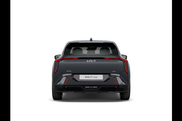 Kia EV4 GT-Line 81.4 kWh | Direct leverbaar! | Navi. | Clima. | Adapt. Cruise. | Stoel&Stuur Verwarming | Achteruitrijcamera | Dodehoekassistentie | Glazen Schuif-/Kanteldak | Harman Kardon | GT-Line Vegan Lederen Stoelbekleding