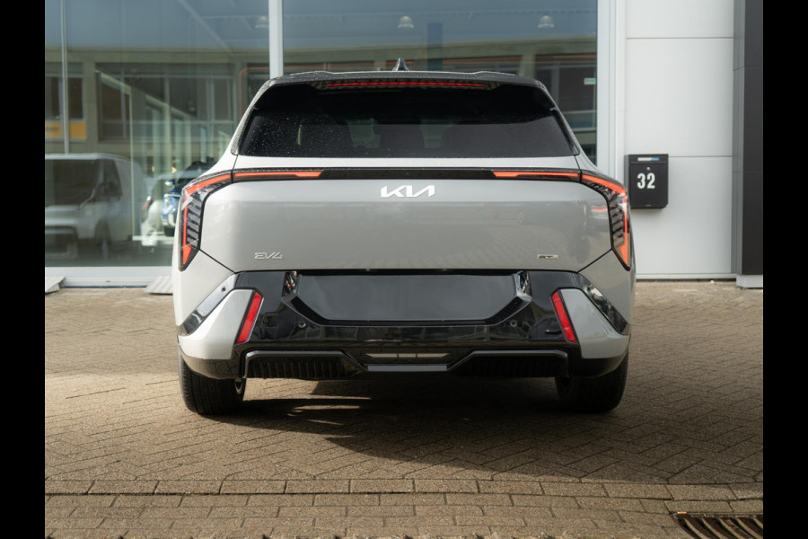 Kia EV4 GT-Line 81.4 kWh | Direct Leverbaar! | Navi. | Clima. | Adapt. Cruise. | Dodehoekassistentie | Stoel&Stuu Verwarming | Glazen Schuif-/Kanteldak | Harman Kardon | GT-Line Vegan Lederen Stoelbekleding